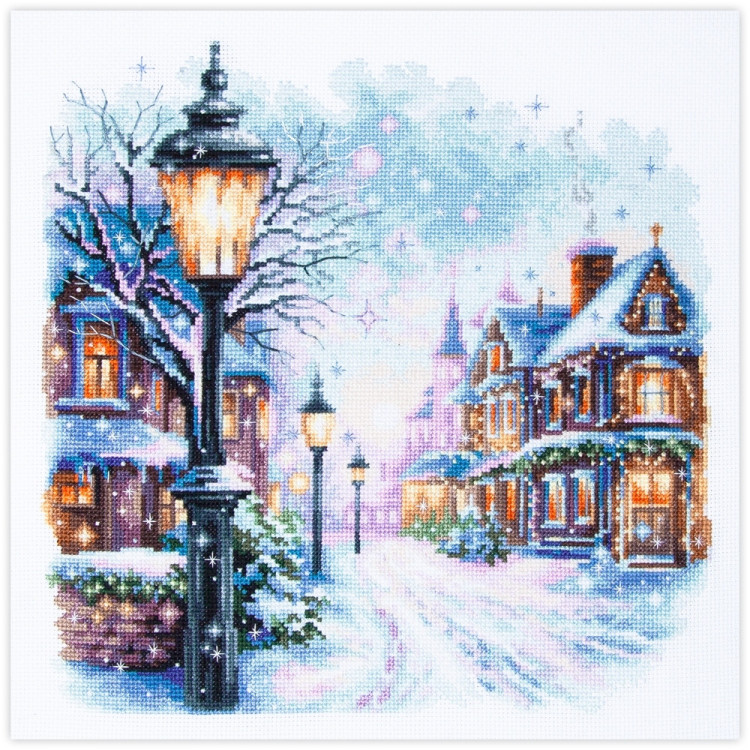 Cross stitch kit Snow in the City 26 x 26 cm 70-35