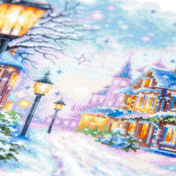 Cross stitch kit Snow in the City 26 x 26 cm 70-35