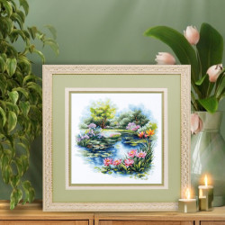 Cross stitch kit  The Water Lily Pond 26 x 26 cm 70-38