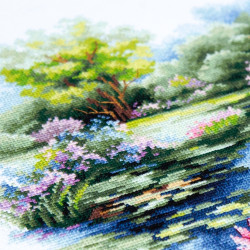 Cross stitch kit  The Water Lily Pond 26 x 26 cm 70-38