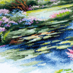 Cross stitch kit  The Water Lily Pond 26 x 26 cm 70-38