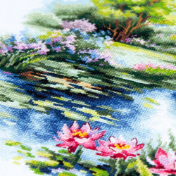 Cross stitch kit  The Water Lily Pond 26 x 26 cm 70-38