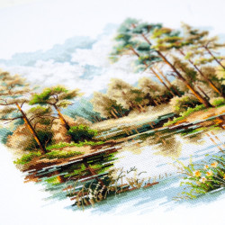 Cross stitch kit  Forest Lake 26 x 26 cm 70-39