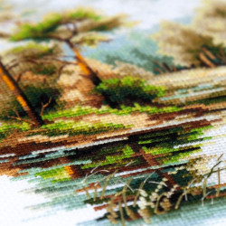 Cross stitch kit  Forest Lake 26 x 26 cm 70-39