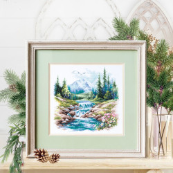 Cross stitch kit  Life Flows 26 x 26 cm 70-43