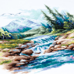 Cross stitch kit  Life Flows 26 x 26 cm 70-43