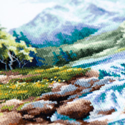 Cross stitch kit  Life Flows 26 x 26 cm 70-43