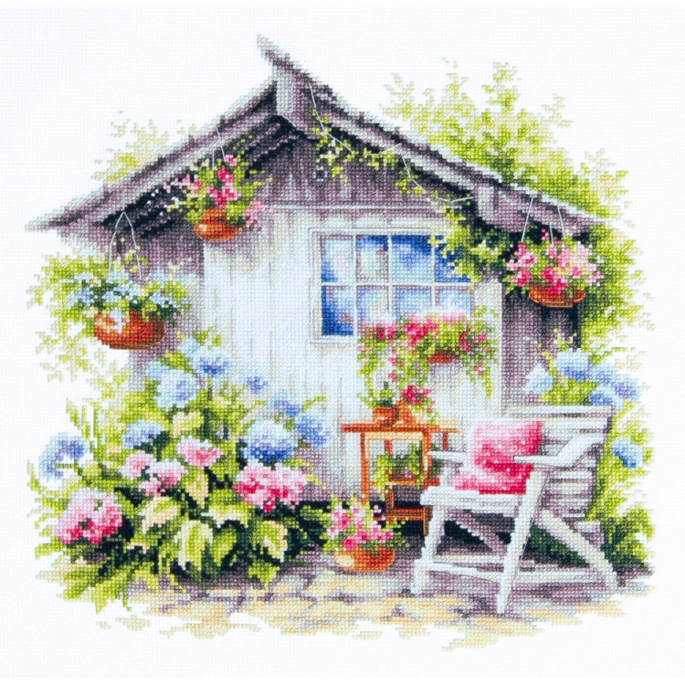 Cross stitch kit  Quiet Happiness 26 x 26 cm 70-47