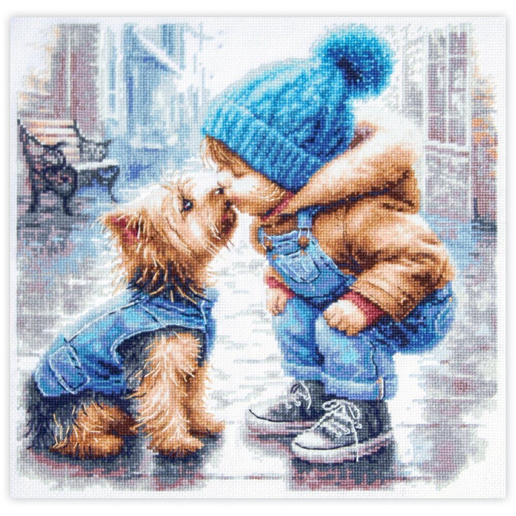 Cross stitch kit  First Friend 27 x 27 cm 70-51