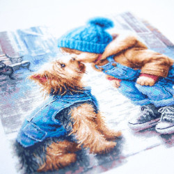 Cross stitch kit  First Friend 27 x 27 cm 70-51