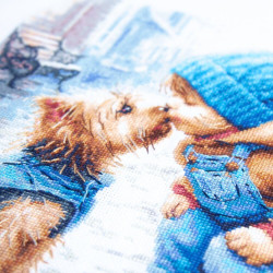Cross stitch kit  First Friend 27 x 27 cm 70-51