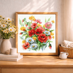 Cross stitch kit  Wildflowers 26 x 26 cm 70-58