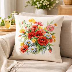 Cross stitch kit  Wildflowers 26 x 26 cm 70-58