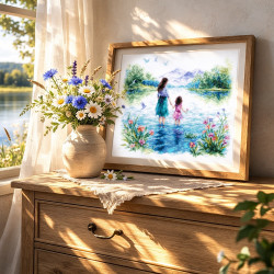 Cross stitch kit  With Mom! 24 x 26 cm 70-60