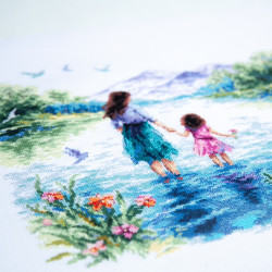 Cross stitch kit  With Mom! 24 x 26 cm 70-60