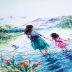 Cross stitch kit  With Mom! 24 x 26 cm 70-60