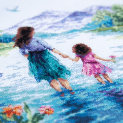Cross stitch kit  With Mom! 24 x 26 cm 70-60
