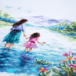 Cross stitch kit  With Mom! 24 x 26 cm 70-60