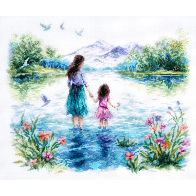 Cross stitch kit  With Mom! 24 x 26 cm 70-60
