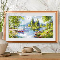 Cross stitch kit  A Day in Calm 37 x 19 cm 70-61