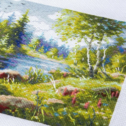 Cross stitch kit  A Day in Calm 37 x 19 cm 70-61