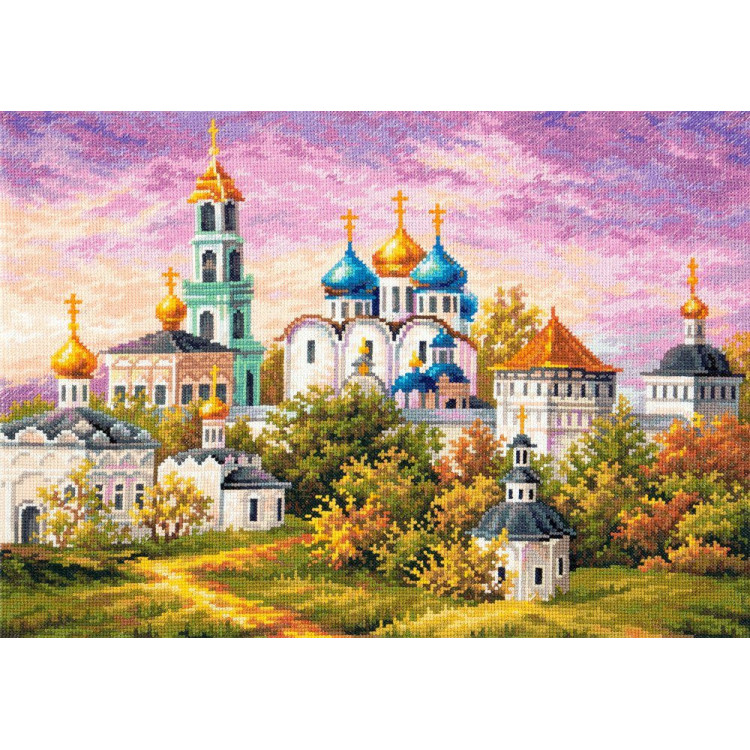 Cross stitch kit  The Holy Trinity-St. Sergius Lavra 40 x 30 cm 75-06