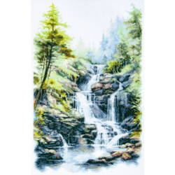 Cross stitch kit  Melody of the Falls 23 x 27 cm