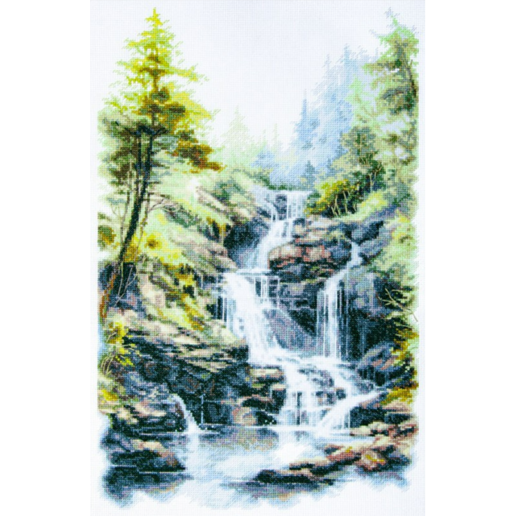 Cross stitch kit  Melody of the Falls 23 x 27 cm