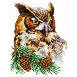 Cross stitch kit  Owl 22 x 27 cm 64-03