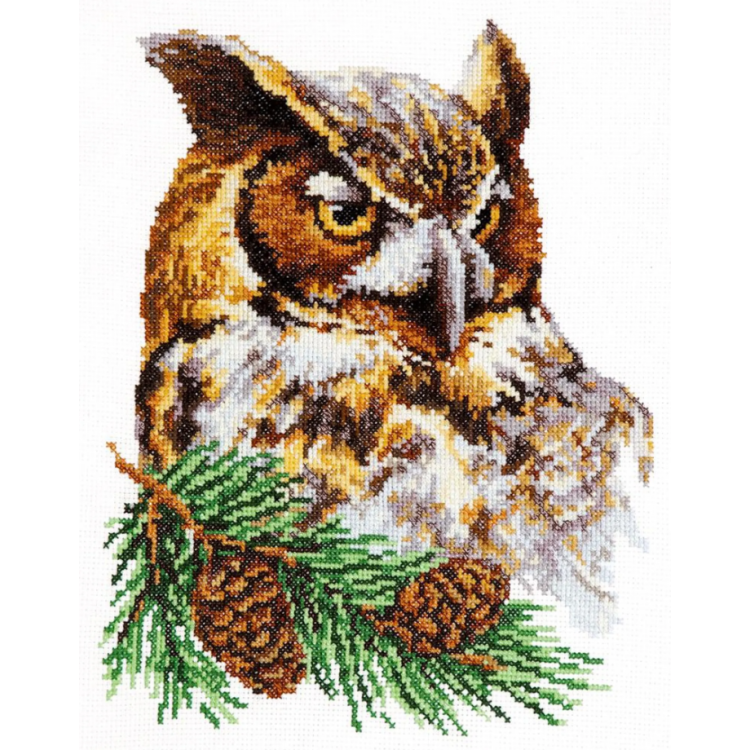 Cross stitch kit  Owl 22 x 27 cm 64-03
