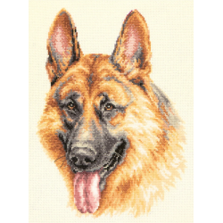 Cross stitch kit  German Shepherd 21 x 28 cm 59-23
