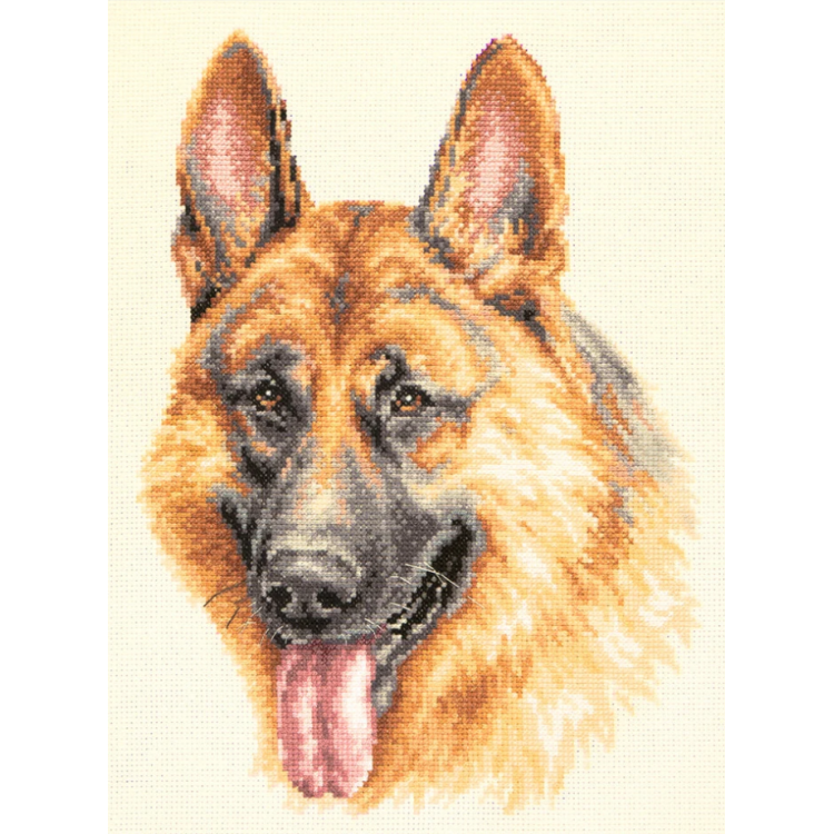 Cross stitch kit  German Shepherd 21 x 28 cm 59-23