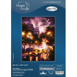 Cross stitch kit  Rainy Night 20 x 27 cm 550-762