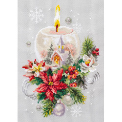 Cross stitch kit Christmas Candle 16 x 23 cm 540-231