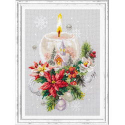 Cross stitch kit Christmas Candle 16 x 23 cm 540-231