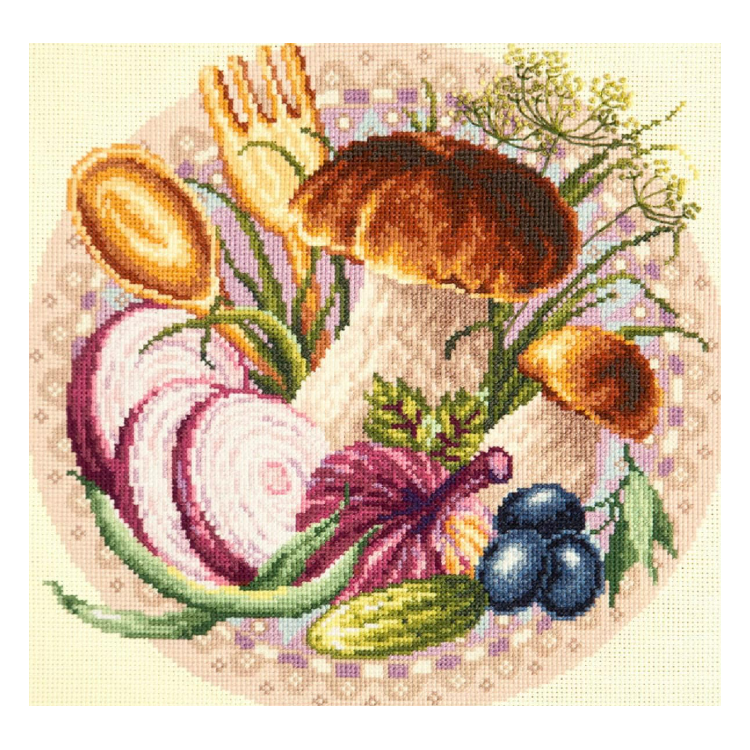 Cross stitch kit  Favorite snacks 27 x 27 cm 54-03