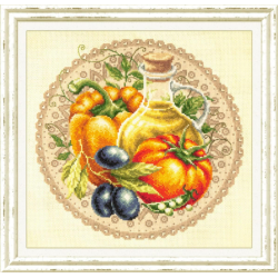 Cross stitch kit  Mediterranean salad 27 x 27 cm 54-01
