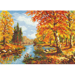 Cross stitch kit  Golden autumn 35 x 25 cm 45-02