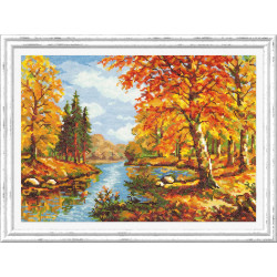 Cross stitch kit  Golden autumn 35 x 25 cm 45-02