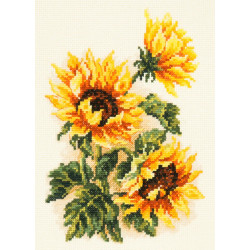 Cross stitch kit  Three Sunflowers 15 x 22 cm 40-78