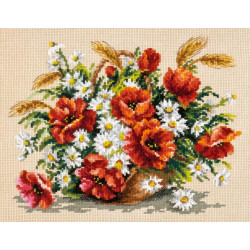 Cross stitch kit  Bouquet of wildflowers 27 x 21 cm 40-67