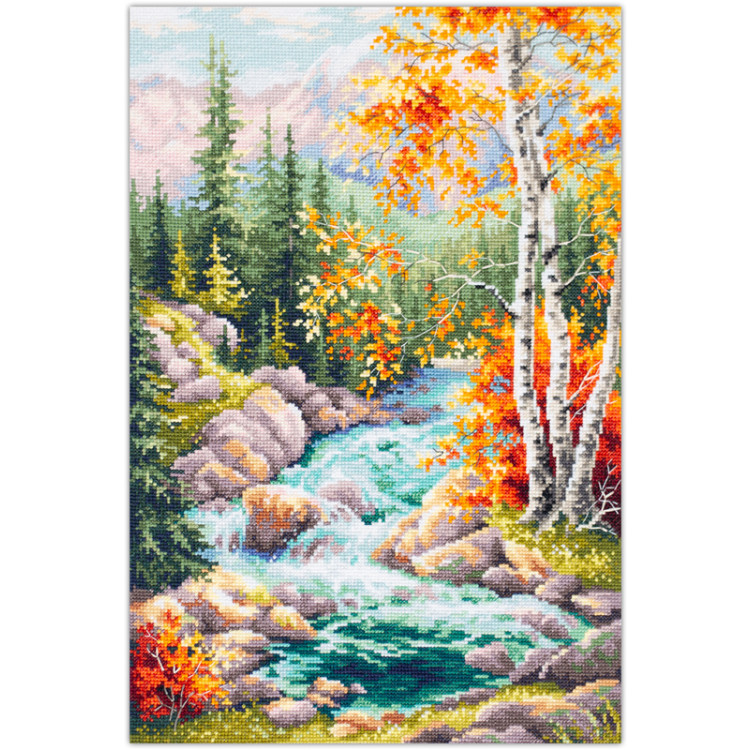 Cross stitch kit  Mountain Creek 27 x 40 cm 250-330