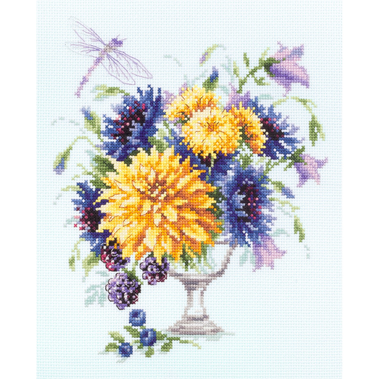 Cross stitch kit  Summer Bouquet 20 x 23 cm 215-304