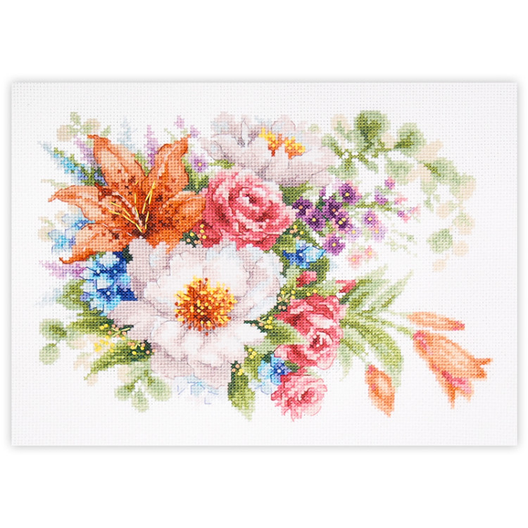 Cross stitch kit  Gentle Flowers 26 x 19 cm 210-313