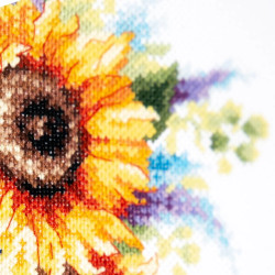 Cross stitch kit  Bouquet with Sunflowers 26 x 19 cm 210-312