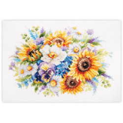 Cross stitch kit  Bouquet with Sunflowers 26 x 19 cm 210-312