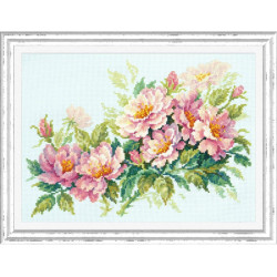 Cross stitch kit  Dog-rose flowers 30 x 20 cm 210-268