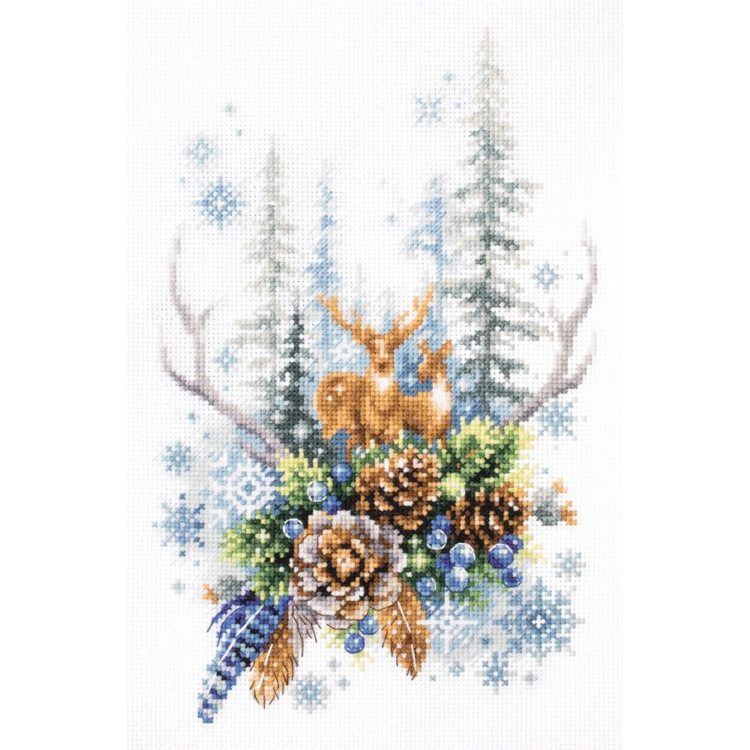 Cross stitch kit  Winter Forest Spirit 17 x 27 cm 200-017