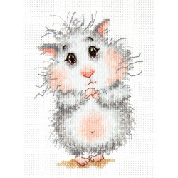 Cross stitch kit  Buy a hamster, please! 9 x 13 cm 19-16