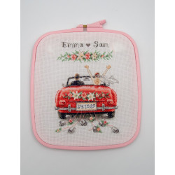 Cross stitch kit Just Married 15x20 cm SRA1053